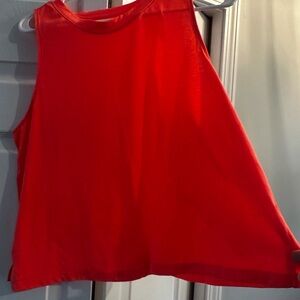 Lou & Grey Bright Red Sleeveless Top